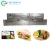 Automatic Central Kitchen Fast Food Boxed Meal Chilled Pre-Made Food Tunnel Microwave Heating Sterilization Machine