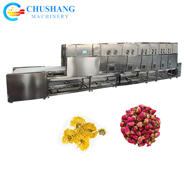High-efficiency Microwave Dried Foods Sterilization Equipment for Flower Tea Dried Fruits Spices Medicinal Herb