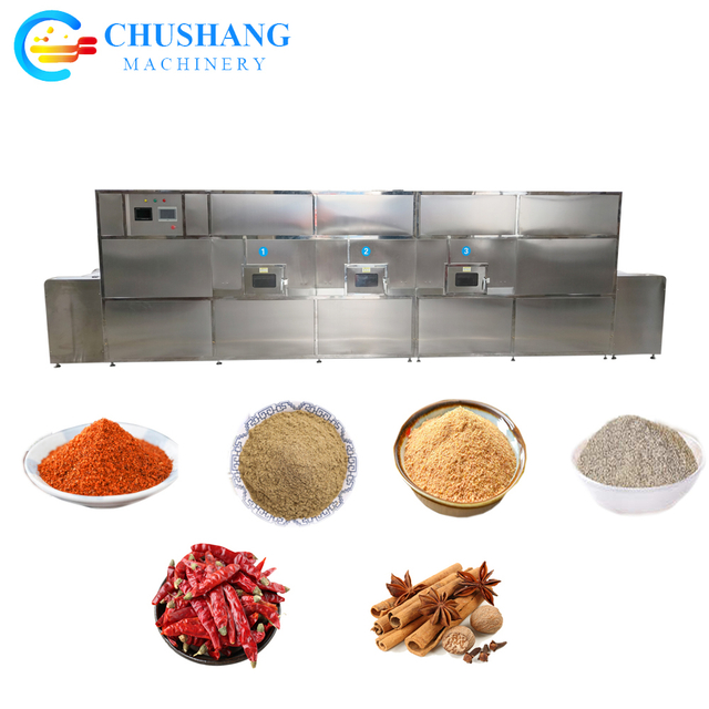 Automatic Microwave Spices Powder Dryer Sterilizer for Chili Pepper Cumin Ginger