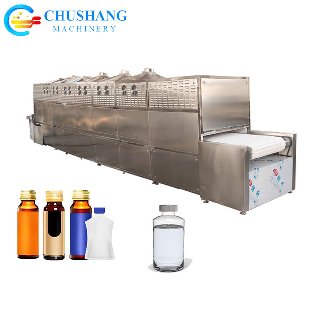 Continuous Microwave Bottled Food Beverage Liquid Sterilizer