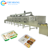 Automatic Central Kitchen Fast Food Boxed Meal Chilled Pre-Made Food Tunnel Microwave Heating Sterilization Machine